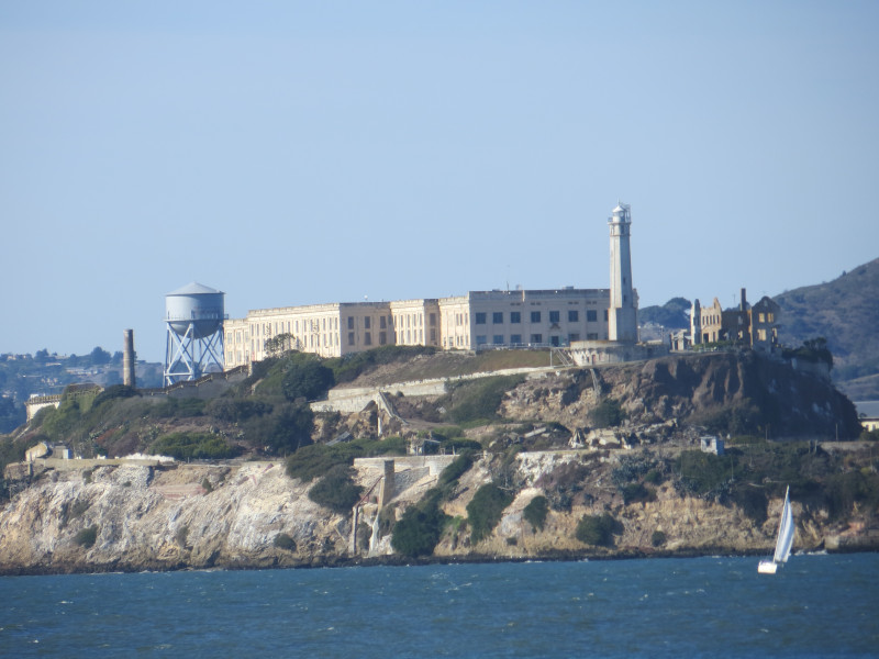 Cruise View of Alcatraz Island in San Francisco Bay